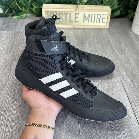 Adidas Athletic Wrestling Shoes YYJ 606004 A03325 Black Men’s Sz 12.5 Excellent main image 4
